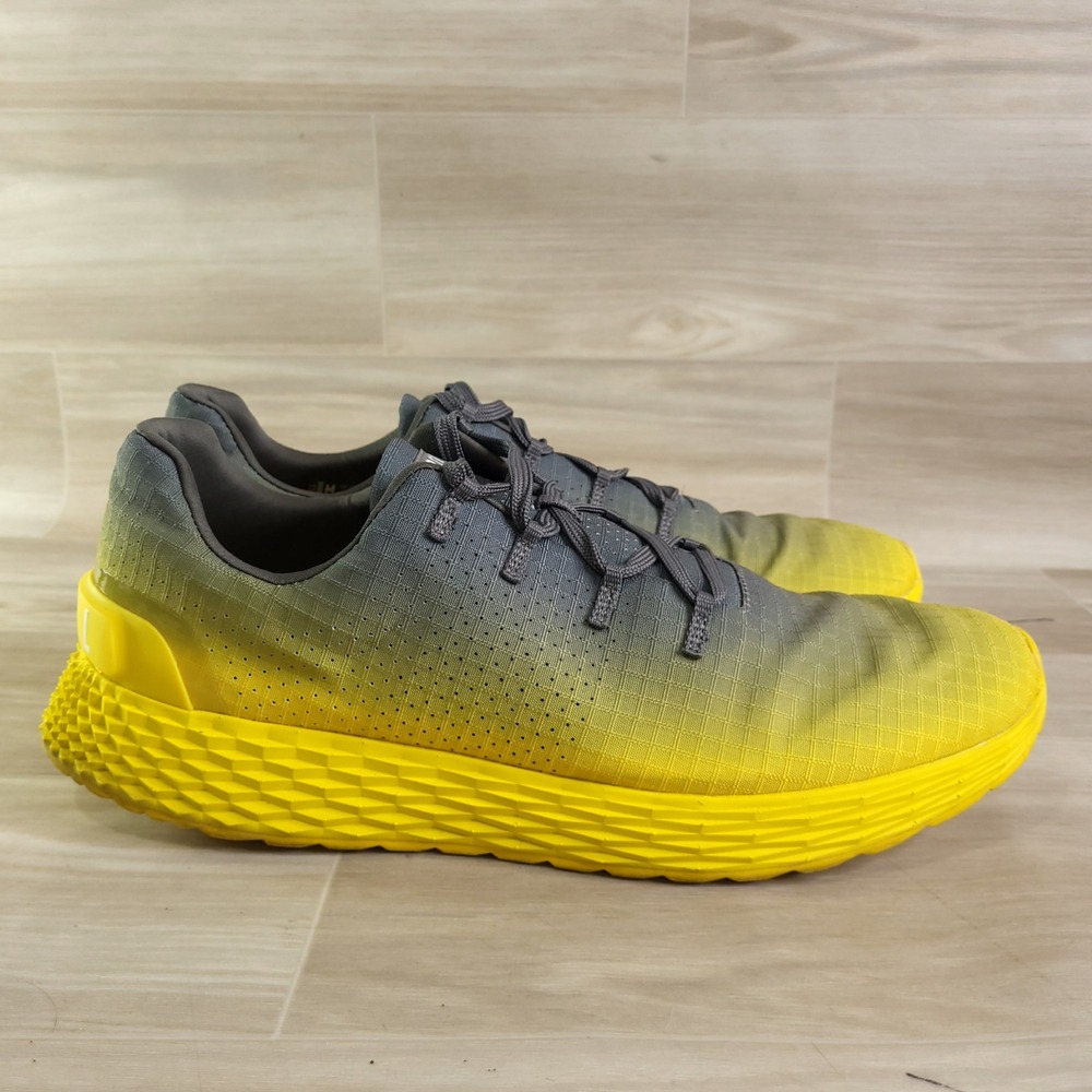 Nobull Ripstop Runner Grey Yellow Gradient Training Shoes Mens 14 Womens 15.5